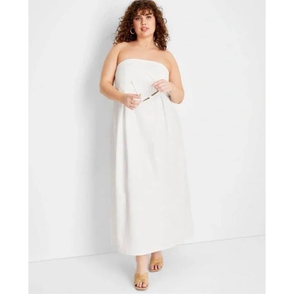 Future Collective Strapless Cottagecore Maxi Dress Plus Size by Jenee Naylor Wom